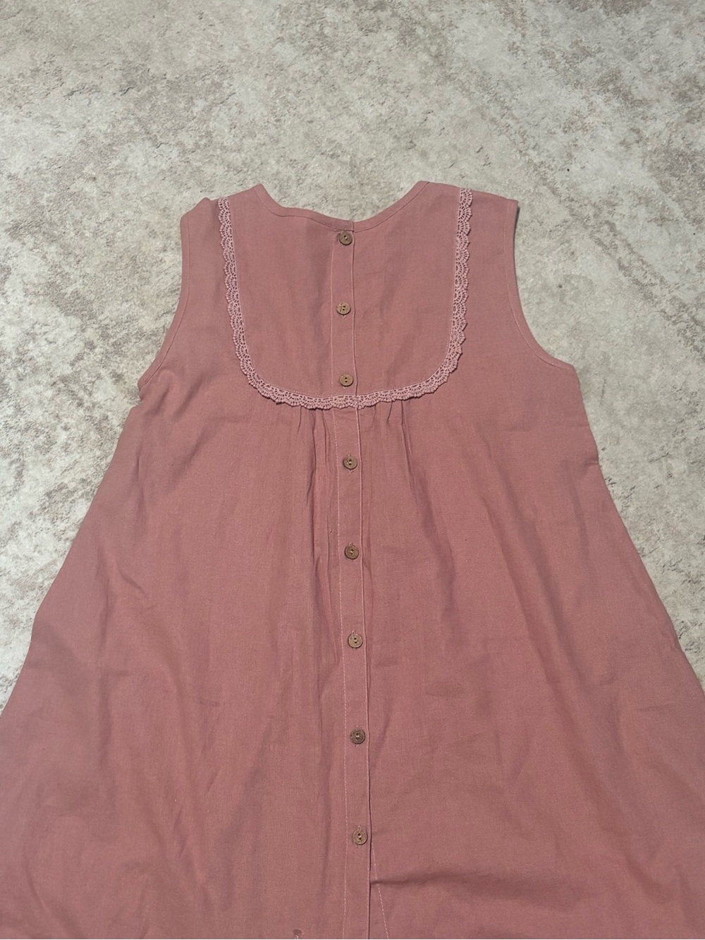 Girls' Sleeveless Lace Yo Baby Dress in Dusty Rose - Picture 2 of 3